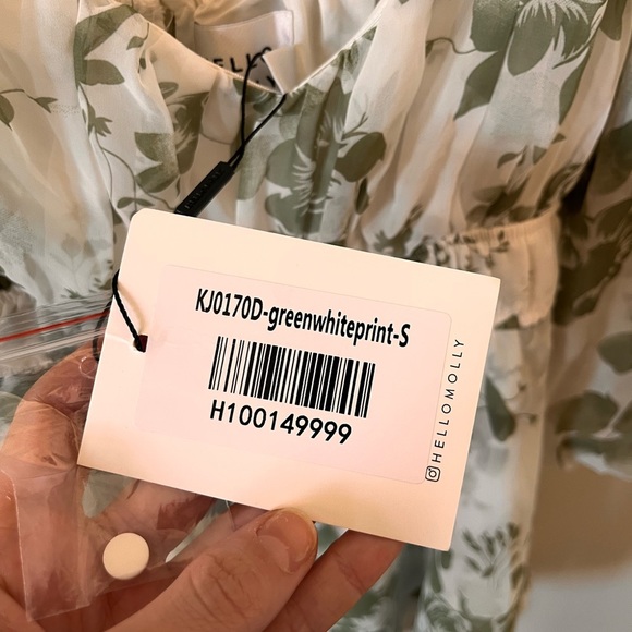 Hello Molly SWEET HARMONY ROMPER GREEN White Small NWT - Picture 8 of 12